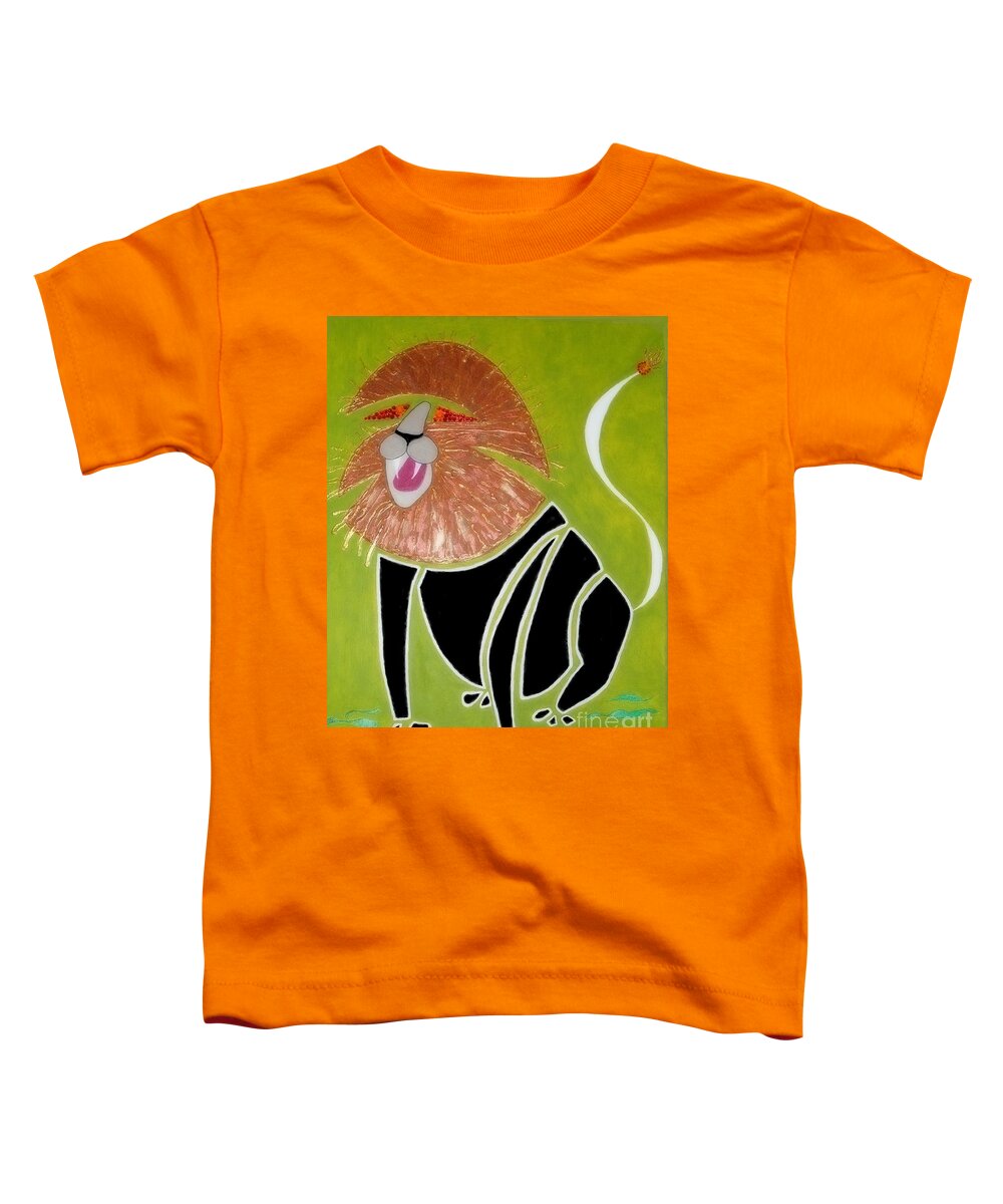 Lion Toddler T-Shirt featuring the painting King Lion by Jayne Somogy