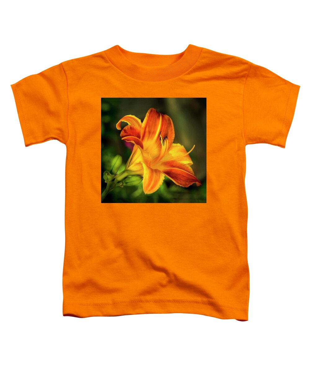 Daylily Toddler T-Shirt featuring the photograph Texas Lily of The Day by Harriet Feagin