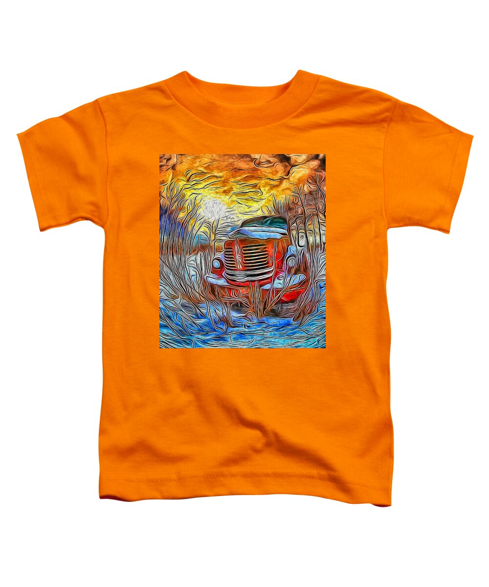 Paint Toddler T-Shirt featuring the painting Lost in time by Nenad Vasic