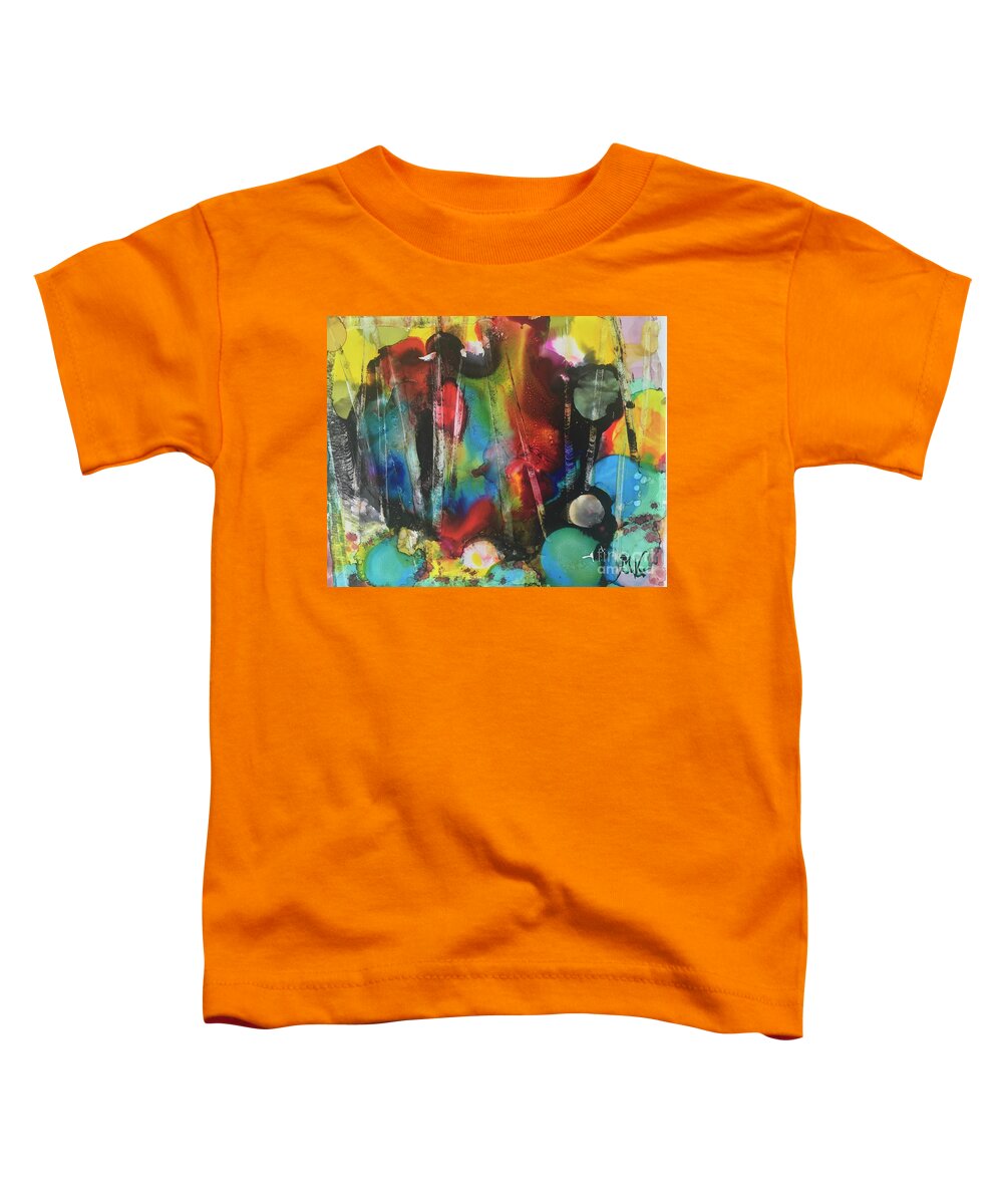 Colorful Dream Toddler T-Shirt featuring the painting Colorful dream by Maria Karlosak