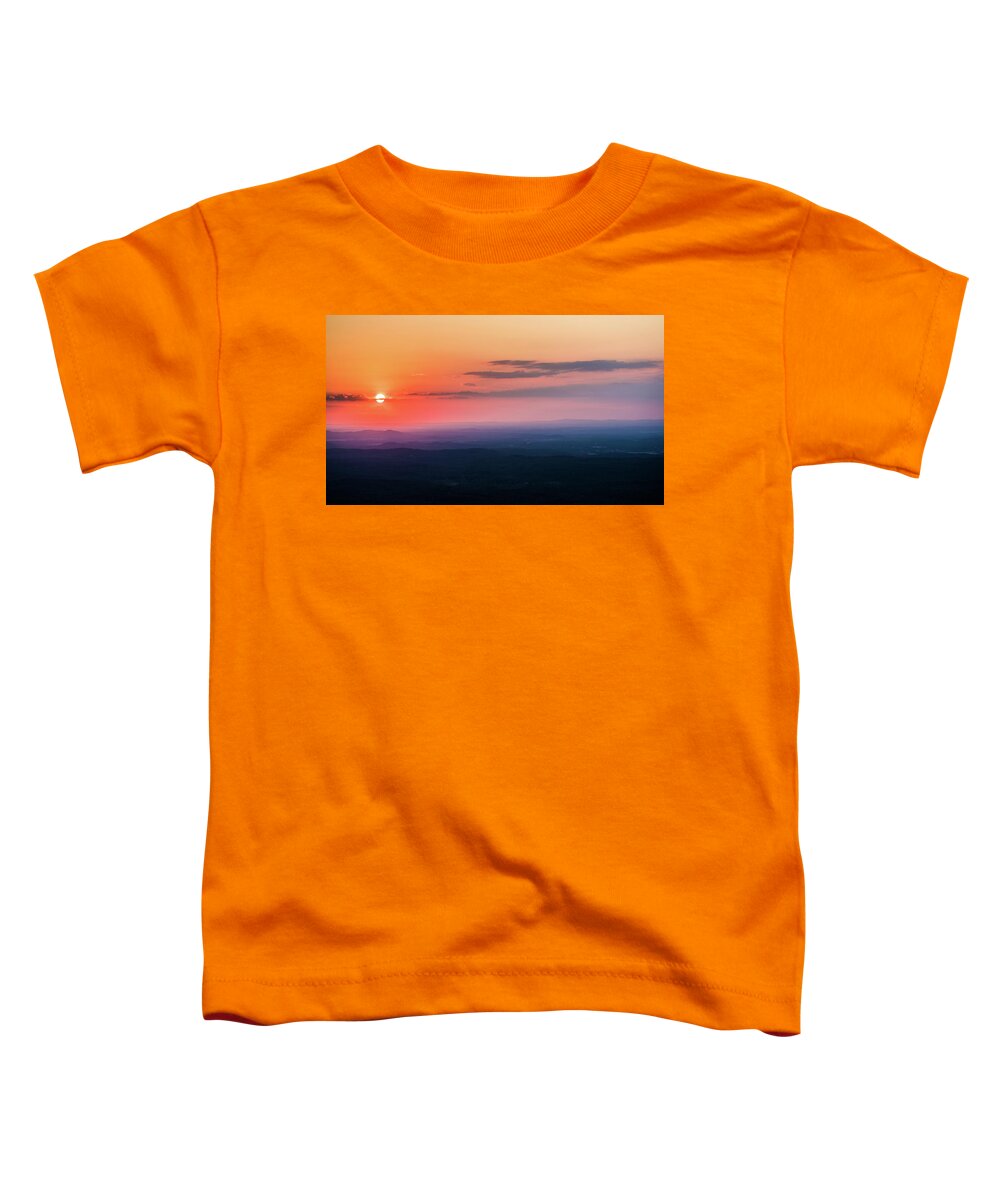 Alabama Toddler T-Shirt featuring the photograph Orange Sunset over the Valley - Mt. Cheaha by James-Allen