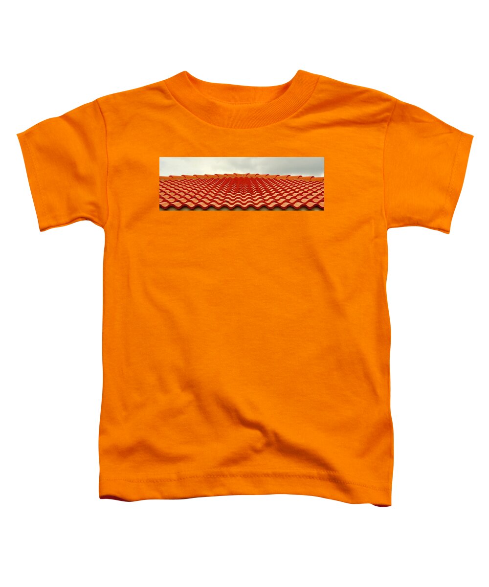 Roof Toddler T-Shirt featuring the photograph Spainish Tile Waves by Alida M Haslett