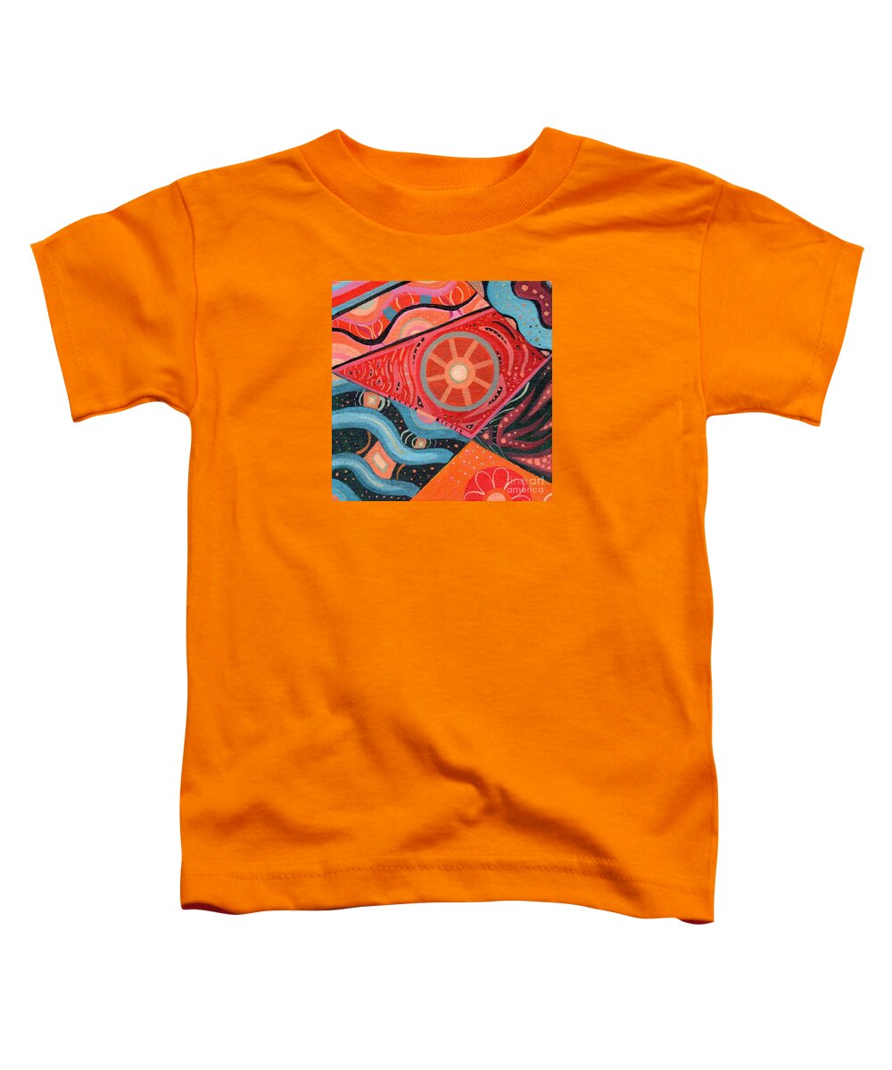 The Joy Of Design Liii By Helena Tiainen Toddler T-Shirt featuring the painting The Joy of Design L I I I by Helena Tiainen