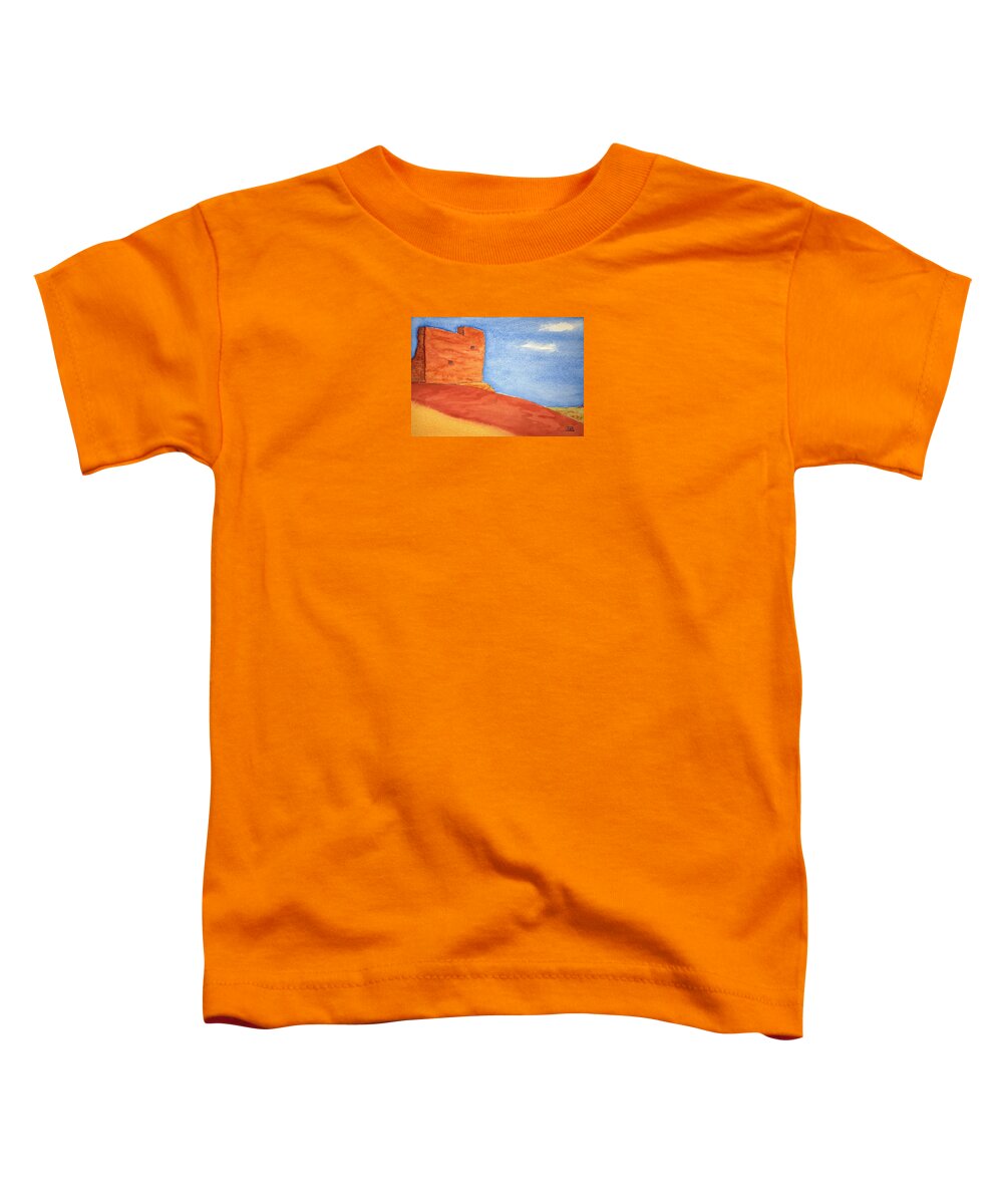 Watercolor Toddler T-Shirt featuring the painting Wall of Lore by John Klobucher