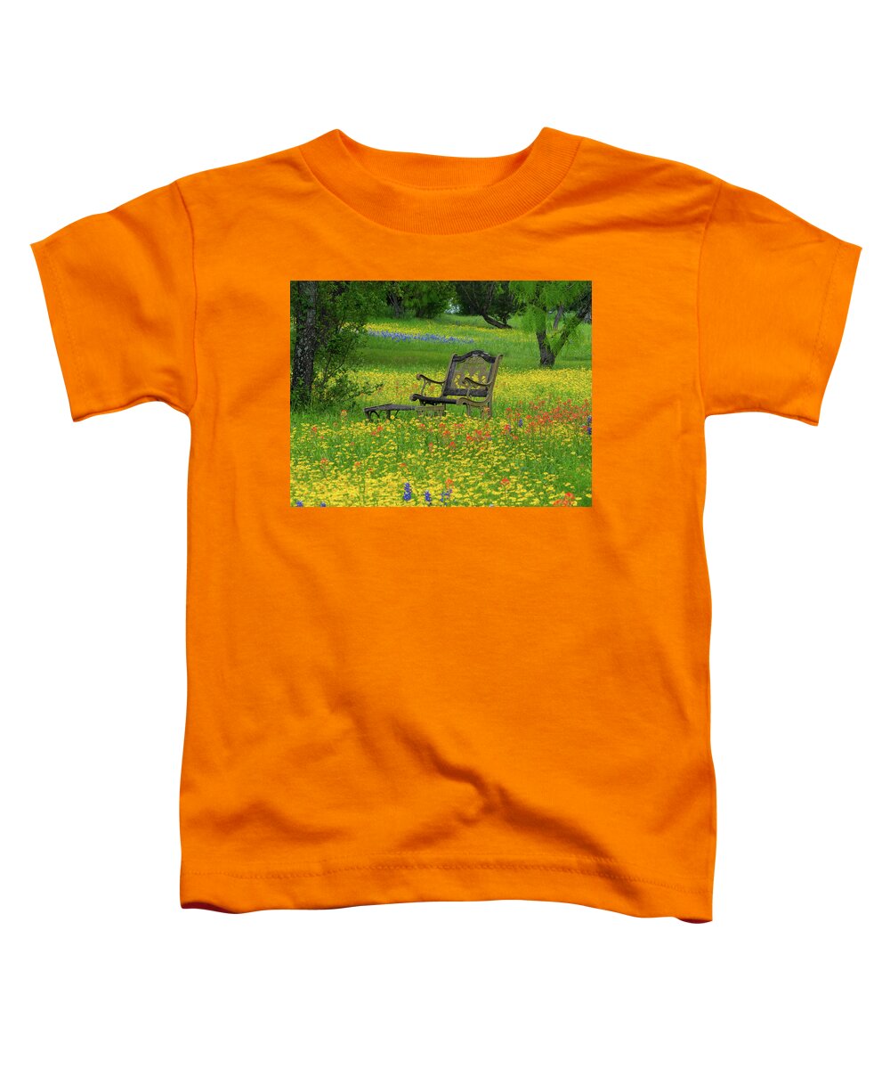 Texas Wildflowers Toddler T-Shirt featuring the photograph Wildflower Retreat by Johnny Boyd