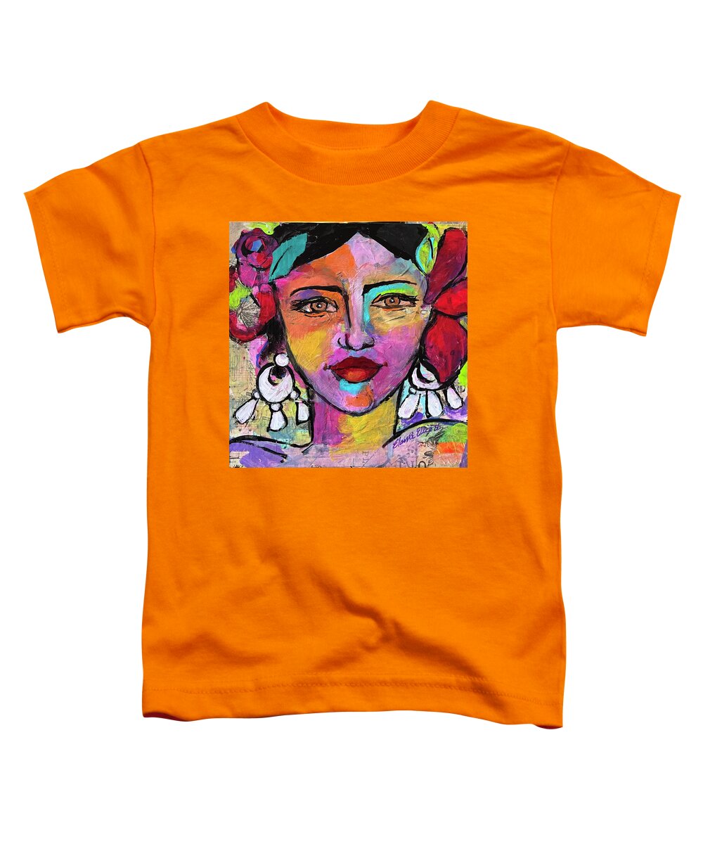 Mexico Toddler T-Shirt featuring the painting Chiquita by Elaine Elliott