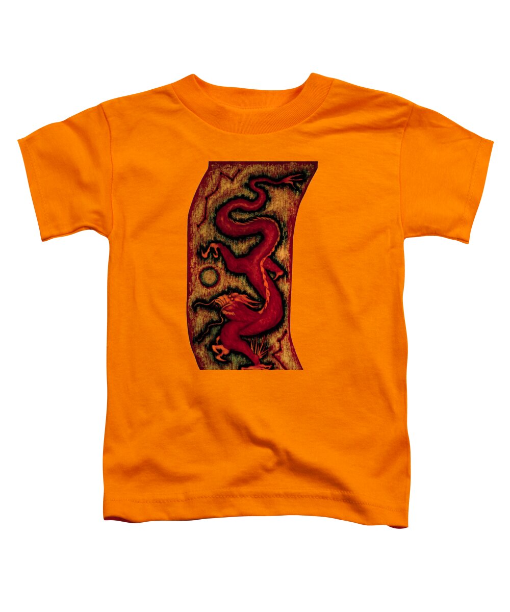 Google Images Toddler T-Shirt featuring the painting Dragon #2 by Fei A