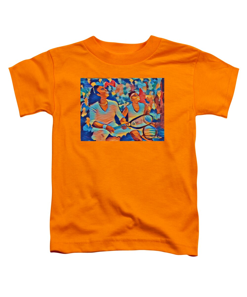  Toddler T-Shirt featuring the painting G.o.a.t #1 by Angie ONeal