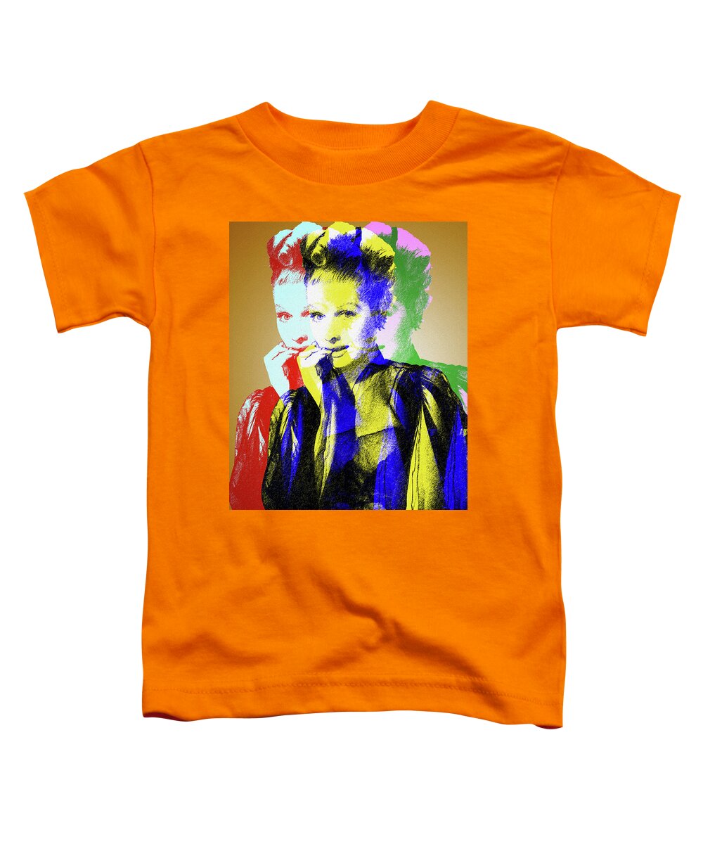 Lucy Toddler T-Shirt featuring the digital art Lucille Ball #1 by Movie World Posters