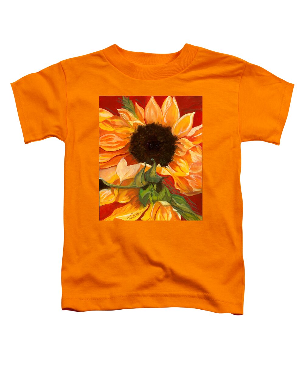 Autumn Toddler T-Shirt featuring the painting Sun Dancer by Juliette Becker