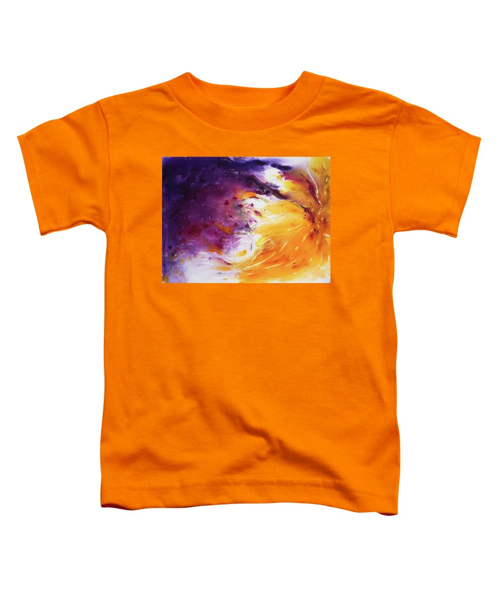  Toddler T-Shirt featuring the painting 'Vortex' by Petra Rau