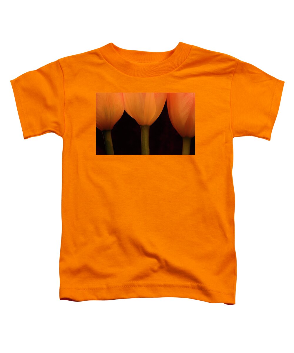 Macro Toddler T-Shirt featuring the photograph 3 Tulips by Julie Powell