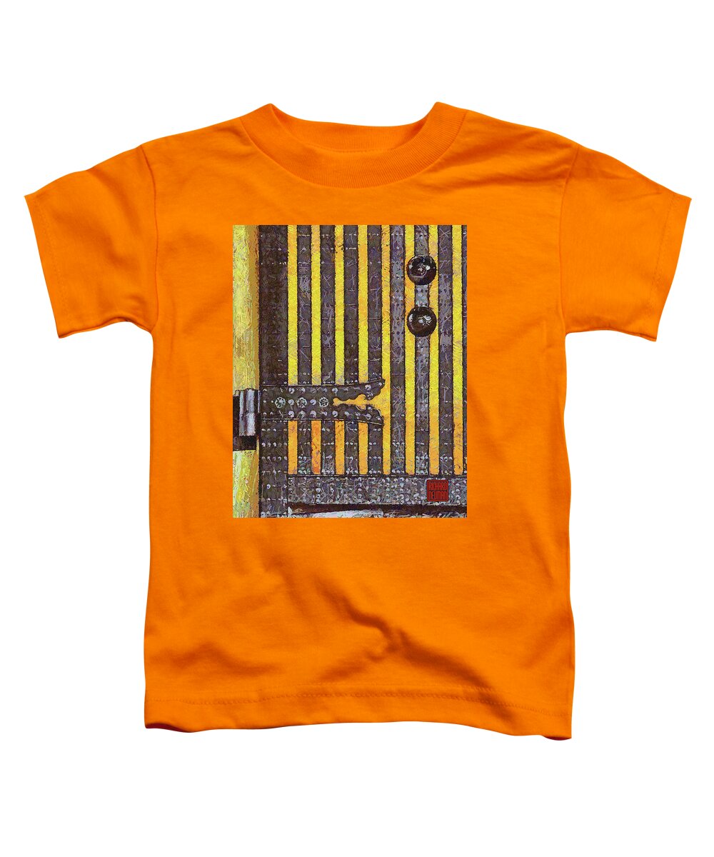 Architecture Toddler T-Shirt featuring the mixed media 390 Castle Wall Gate, Kanazawa, Japan by Richard Neuman Architectural Gifts