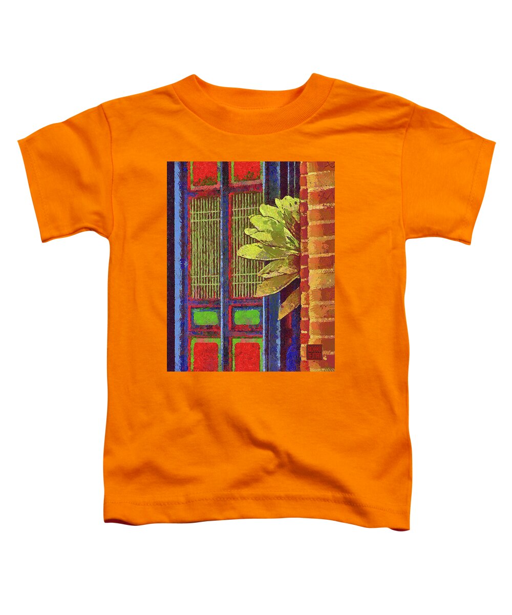 Abstract Toddler T-Shirt featuring the mixed media 677 Architectural Color Riot, Youth Activity Center, Kenting, Taiwan by Richard Neuman Abstract Art