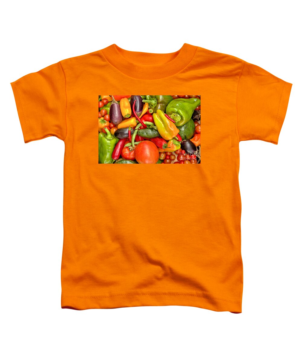 Peppers Toddler T-Shirt featuring the photograph A Healthy Rainbow by Adam Jewell