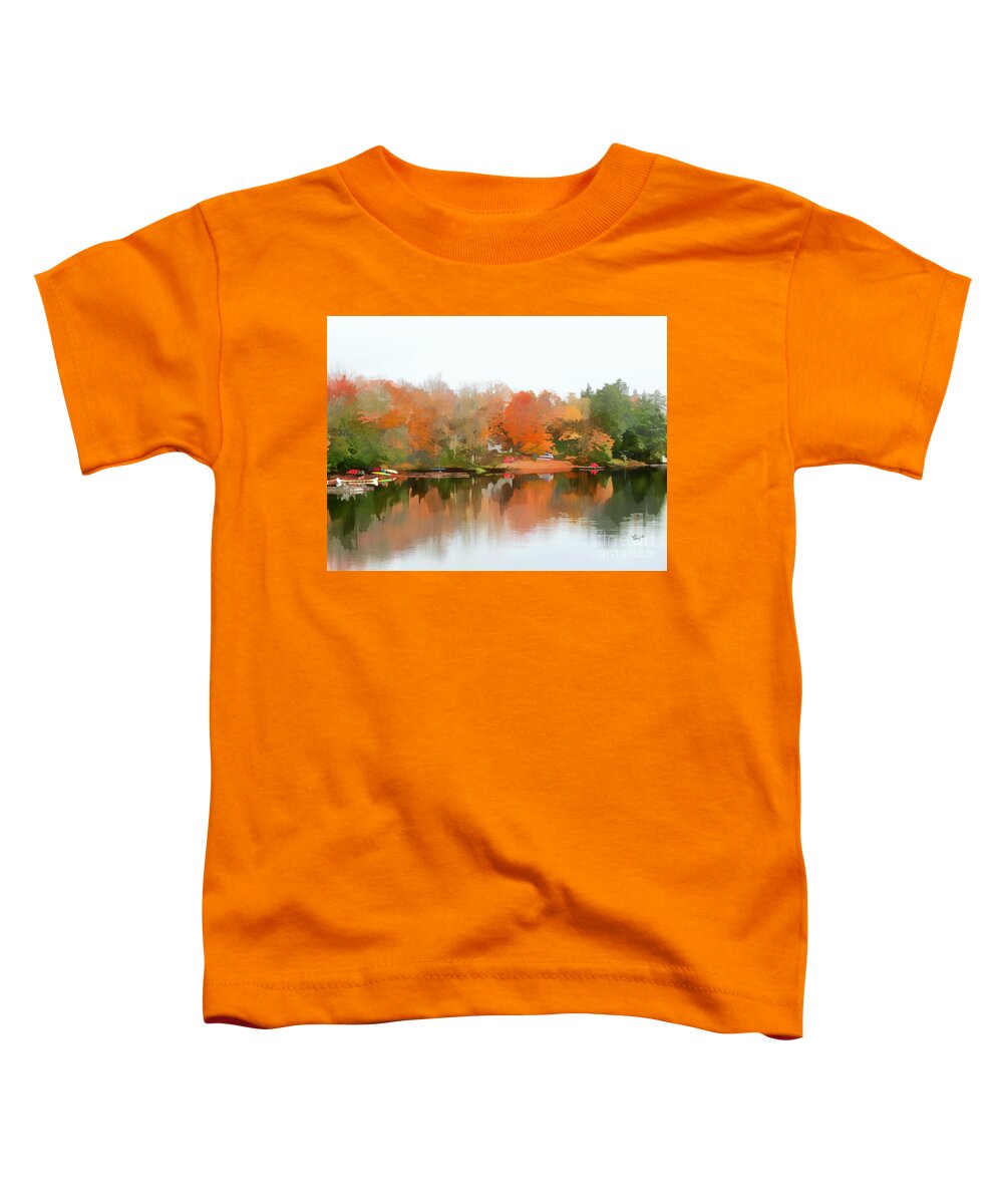 Fall Toddler T-Shirt featuring the digital art Algonquin Autumn by Diana Rajala