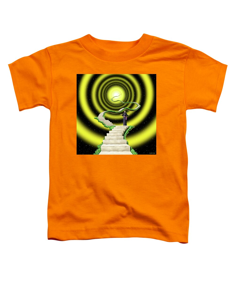 Surreal Toddler T-Shirt featuring the digital art Ascension by Scott Ross