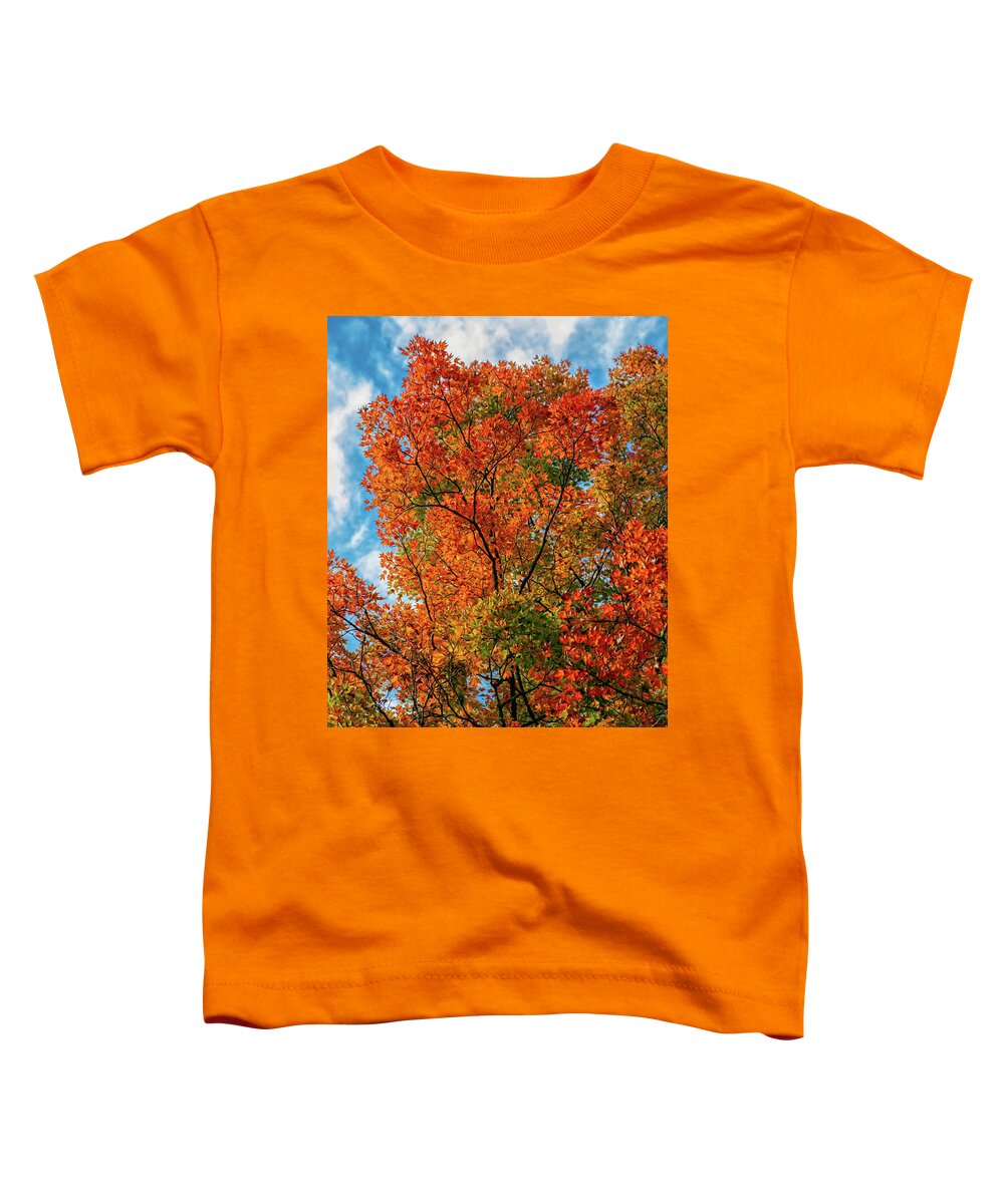 Autumn Orange Toddler T-Shirt featuring the photograph Autumn Orange by Jaki Miller