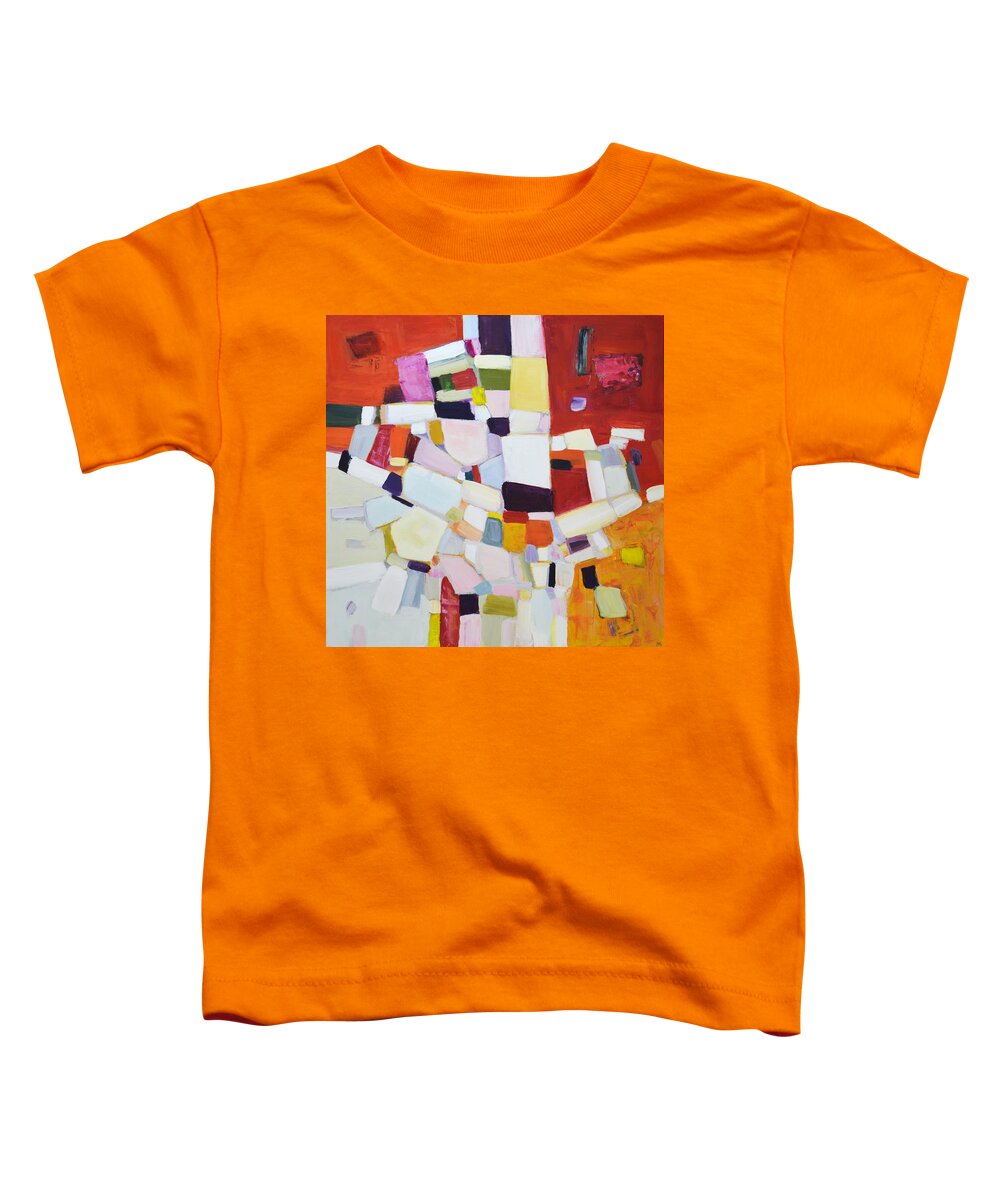 Abstraction Toddler T-Shirt featuring the painting Autumn rhythms. by Iryna Kastsova