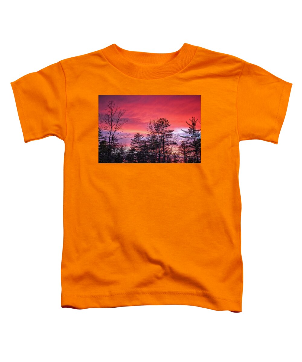 New Hampshire Toddler T-Shirt featuring the photograph Backyard Sunset by Jeff Sinon