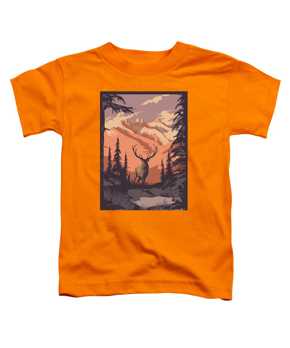 Travel Poster Toddler T-Shirt featuring the painting Banff National Park Poster by Sassan Filsoof