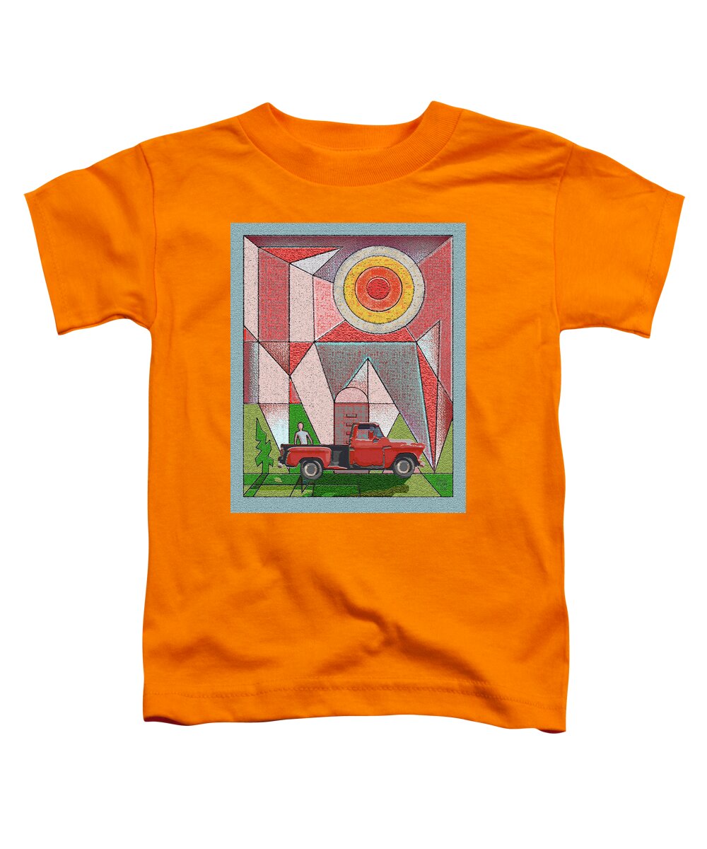 Out To Pasture Toddler T-Shirt featuring the digital art Out to Pasture / Old Red Mare by David Squibb
