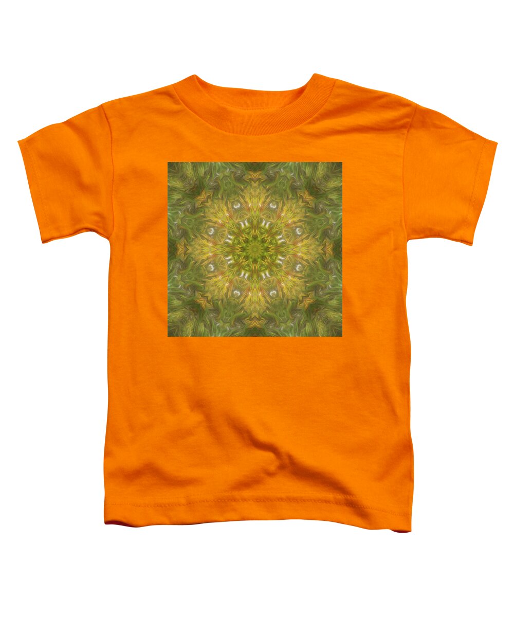 Mandala Toddler T-Shirt featuring the digital art Calm in Fall Mandala 1 by Beth Venner