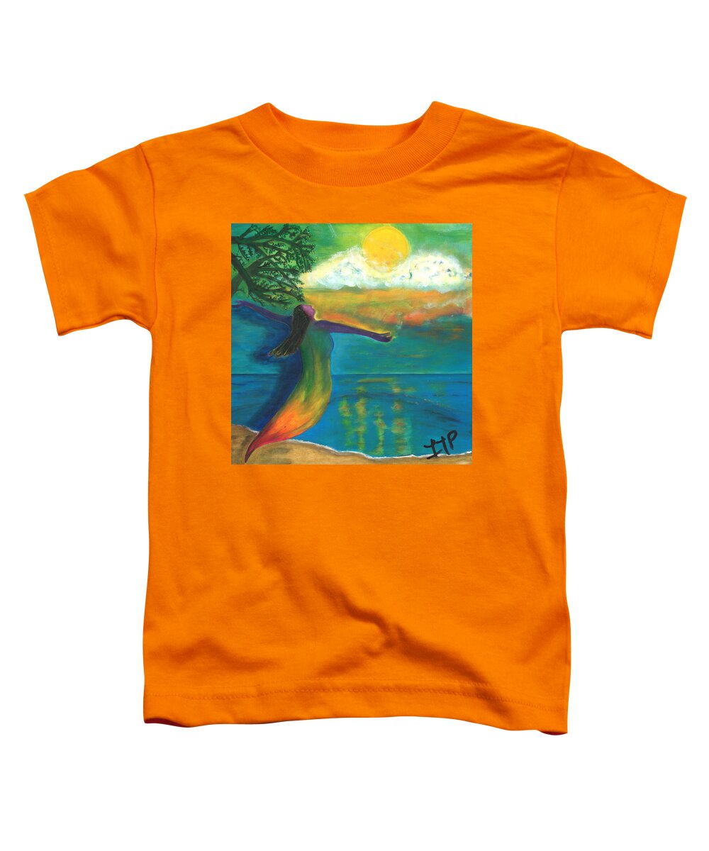 Awakening Toddler T-Shirt featuring the painting Chronicles of an Awakening Soul by Esoteric Gardens KN