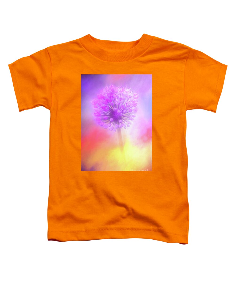 Allium Toddler T-Shirt featuring the photograph Colorful Abstract Allium by Anita Pollak