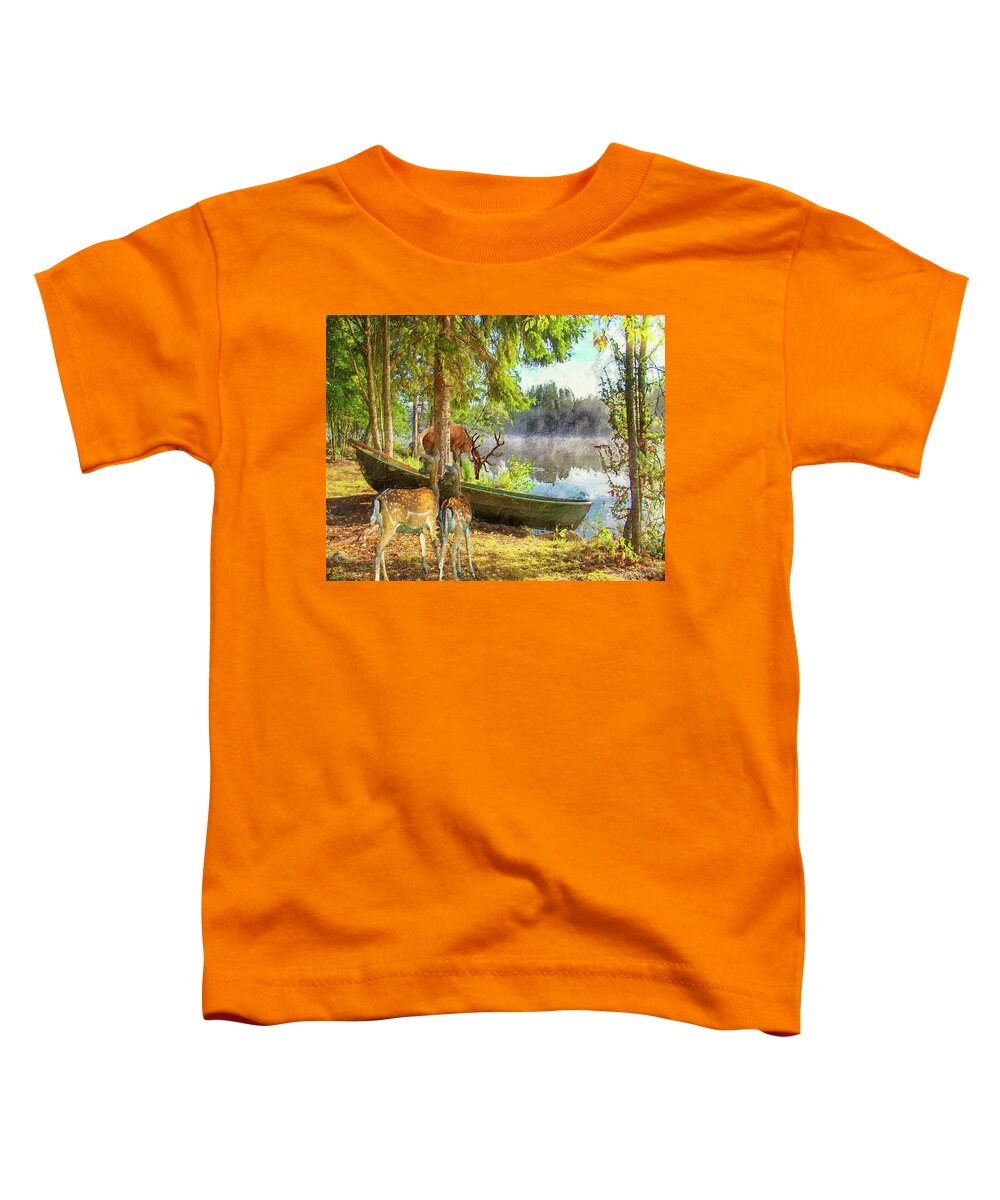 Landscape Toddler T-Shirt featuring the digital art Curiosity by Mark Allen