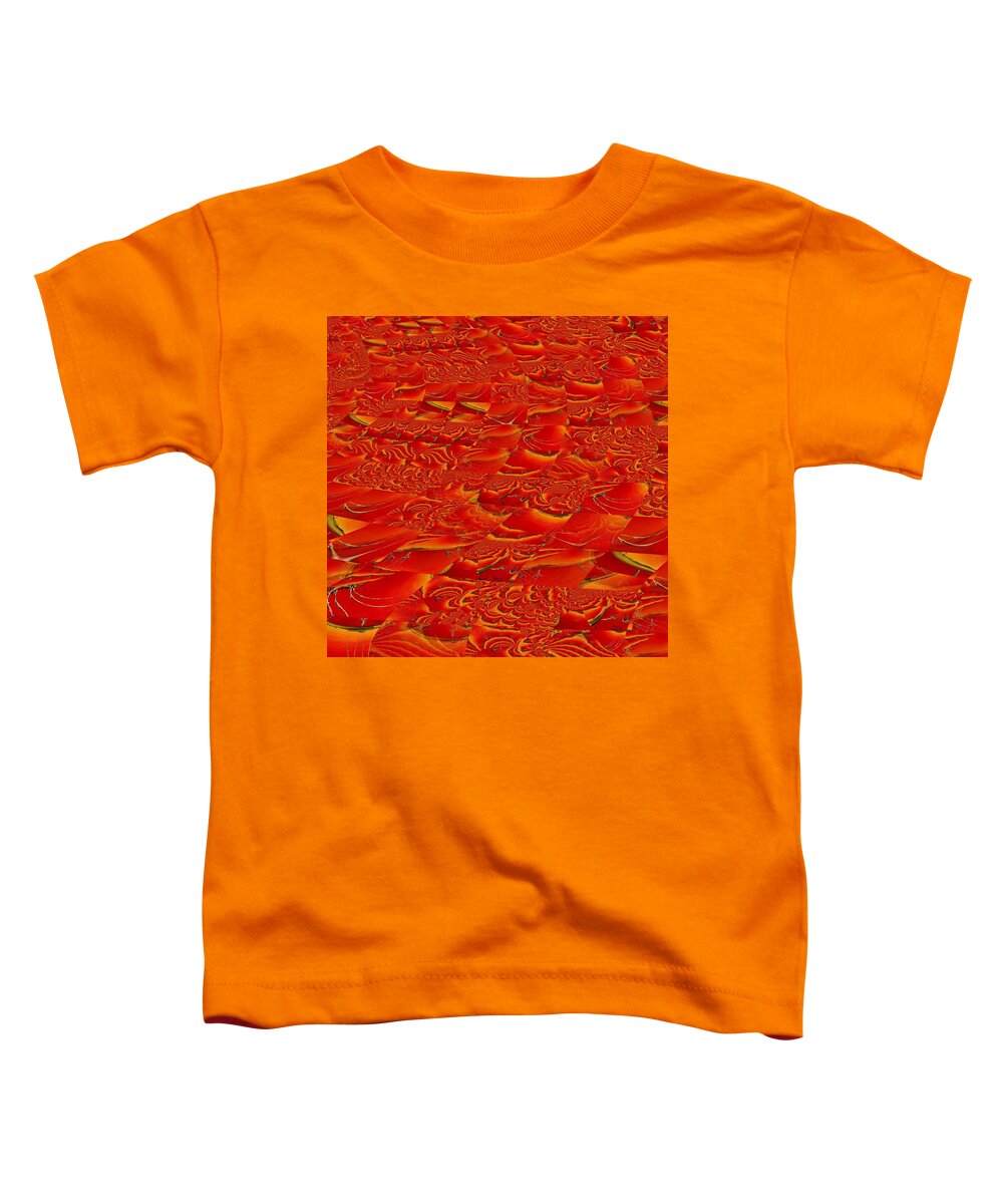 Fractal Toddler T-Shirt featuring the mixed media Dali Fire Experimentation by Stephane Poirier