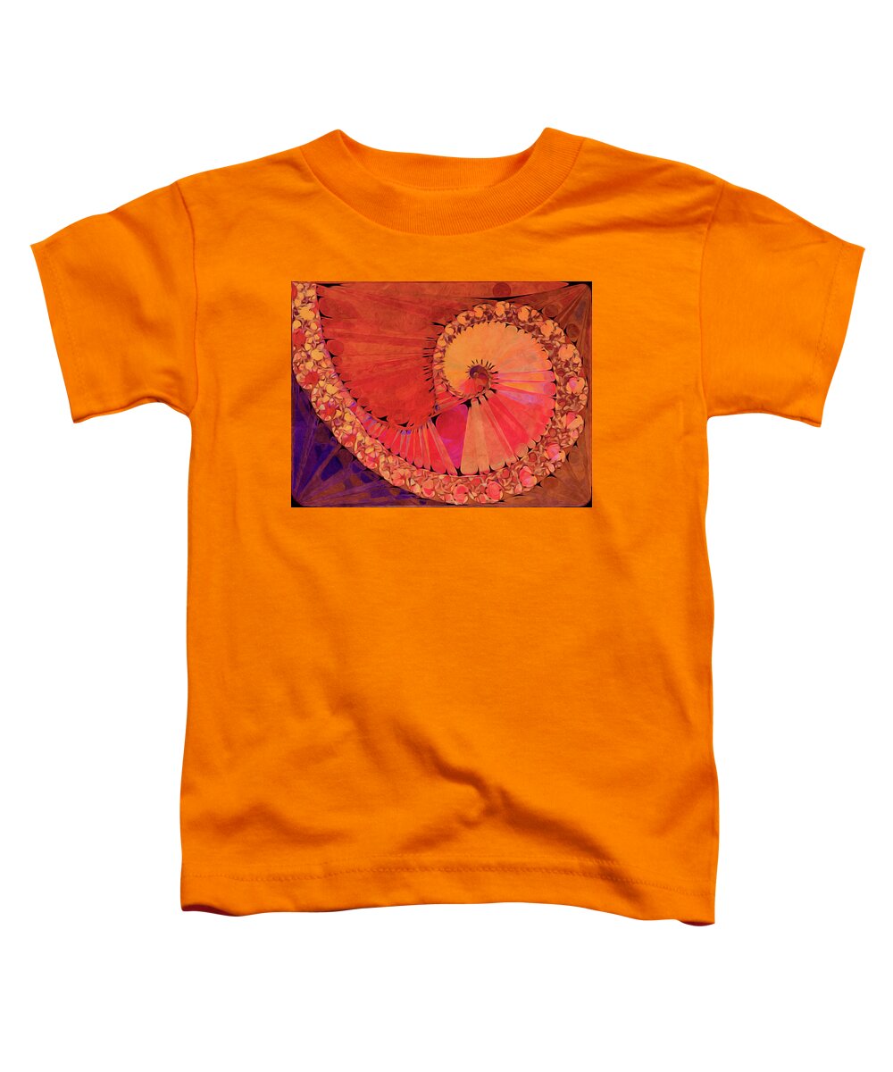 Deco Elemental Toddler T-Shirt featuring the digital art Deco Elemental by Susan Maxwell Schmidt