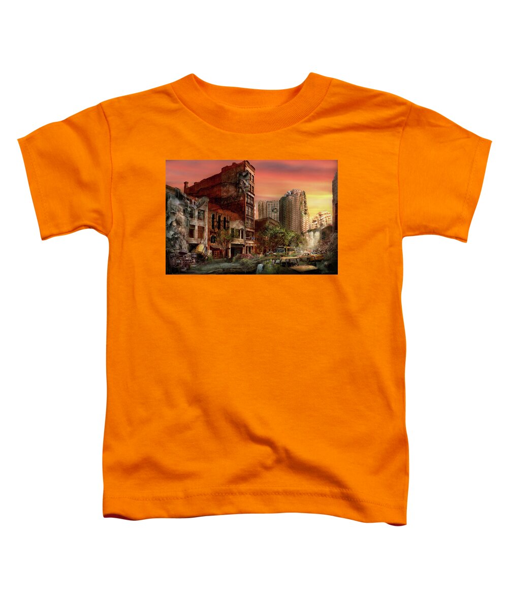 Dystopia Toddler T-Shirt featuring the photograph Disaster - Pittsburgh, PA - The Y2K Bug by Mike Savad