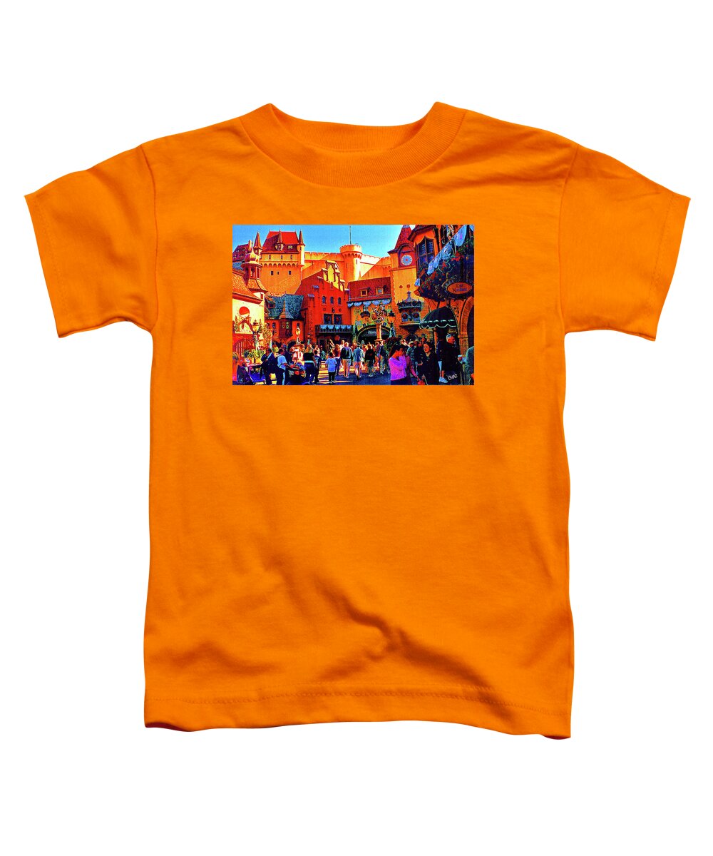 Travel Toddler T-Shirt featuring the digital art Epcot -- Germany by CHAZ Daugherty