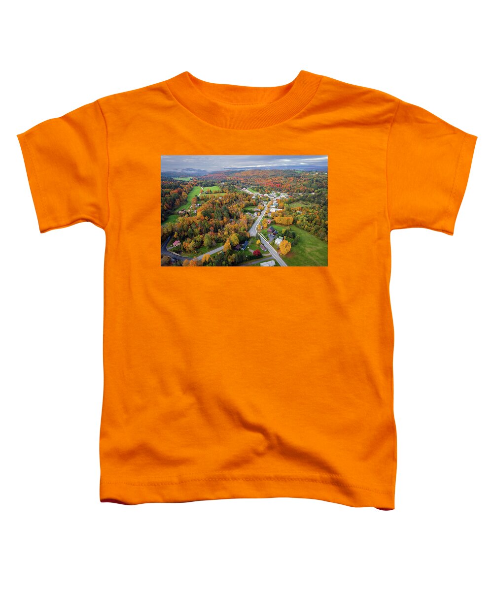 Vermont Toddler T-Shirt featuring the photograph Fall Colors of East Burke, Vermont - October 2021 by John Rowe