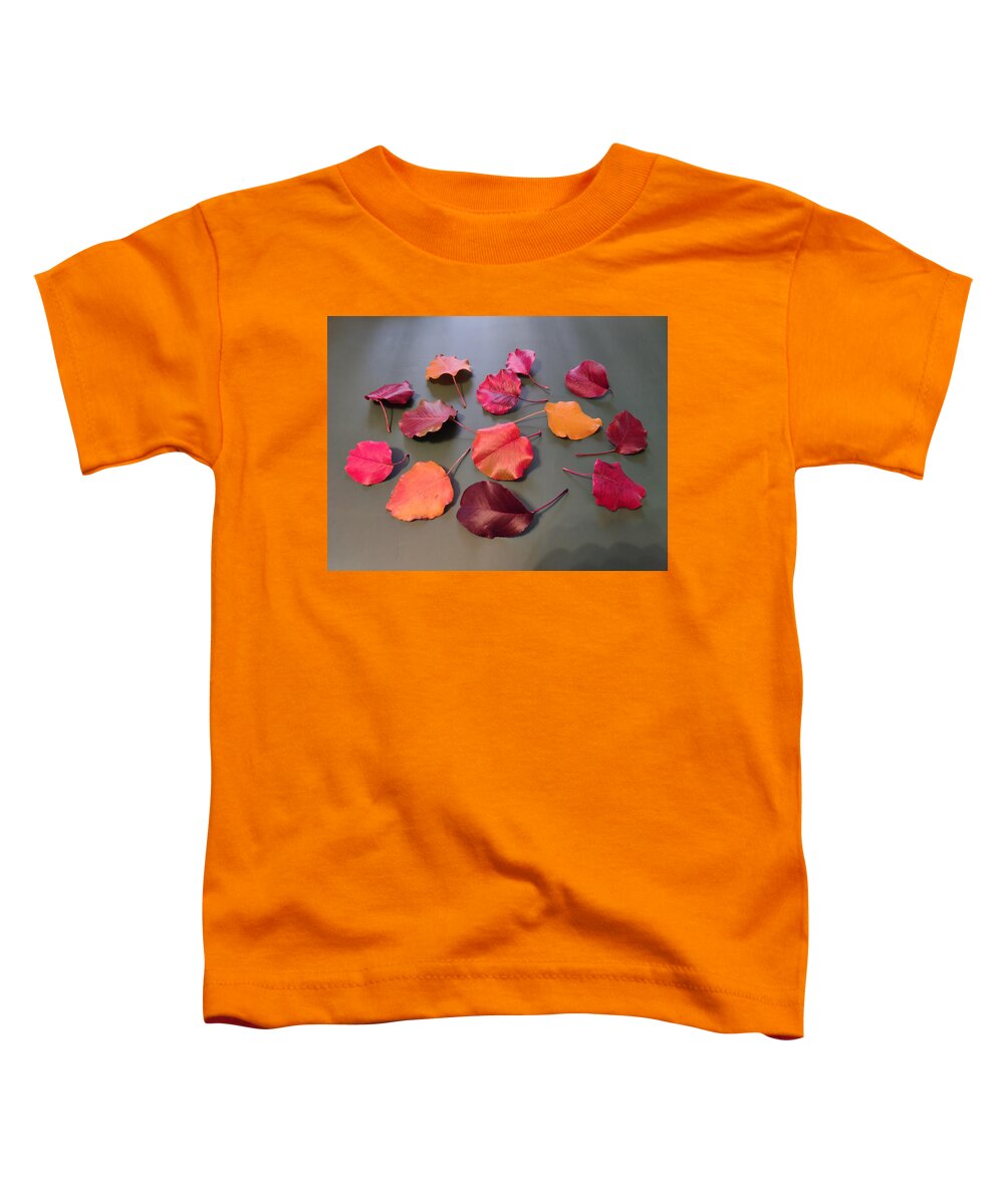 Leaves Toddler T-Shirt featuring the photograph Fallen Leaves by Allen Nice-Webb