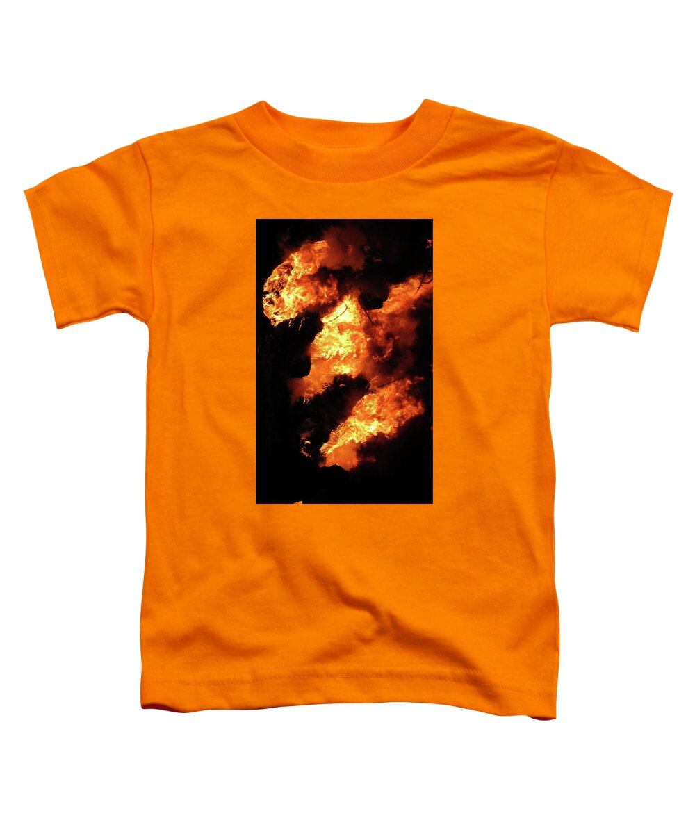 Abstract Toddler T-Shirt featuring the photograph Fire Morph by Azthet Photography