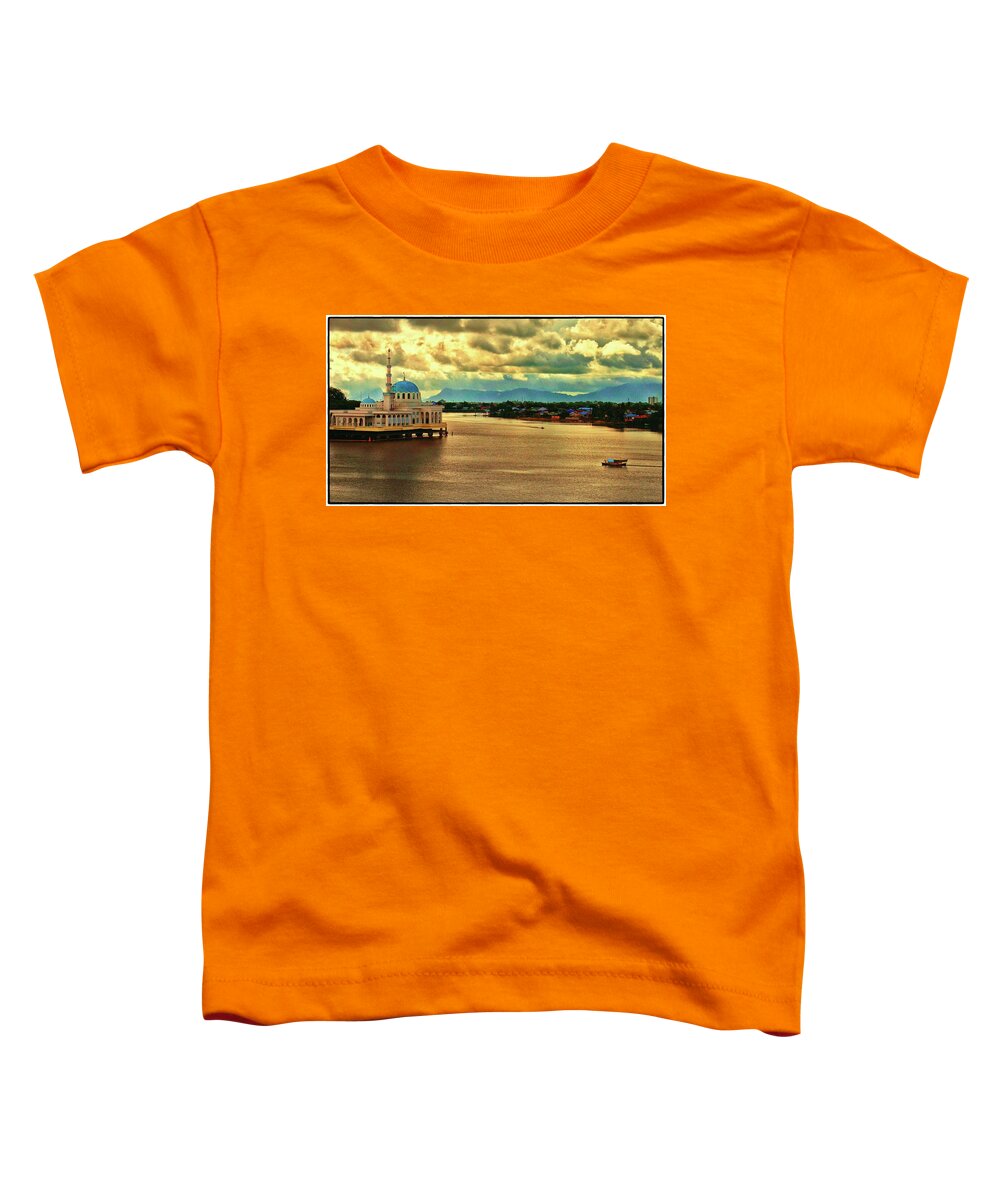 Mosque Toddler T-Shirt featuring the photograph Floating mosque by Robert Bociaga