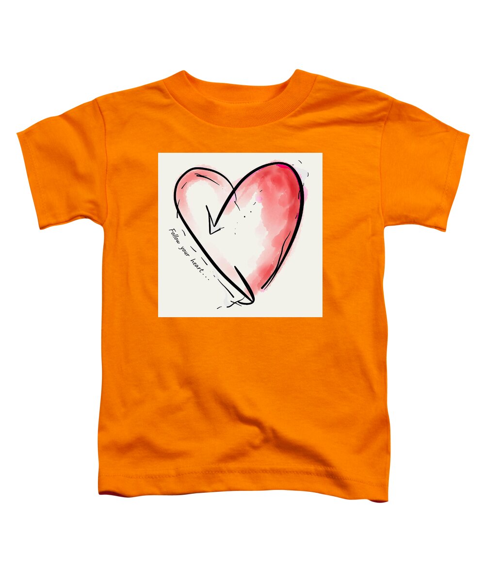 Heart Toddler T-Shirt featuring the digital art Follow Your Heart - 2021 by Jason Nicholas