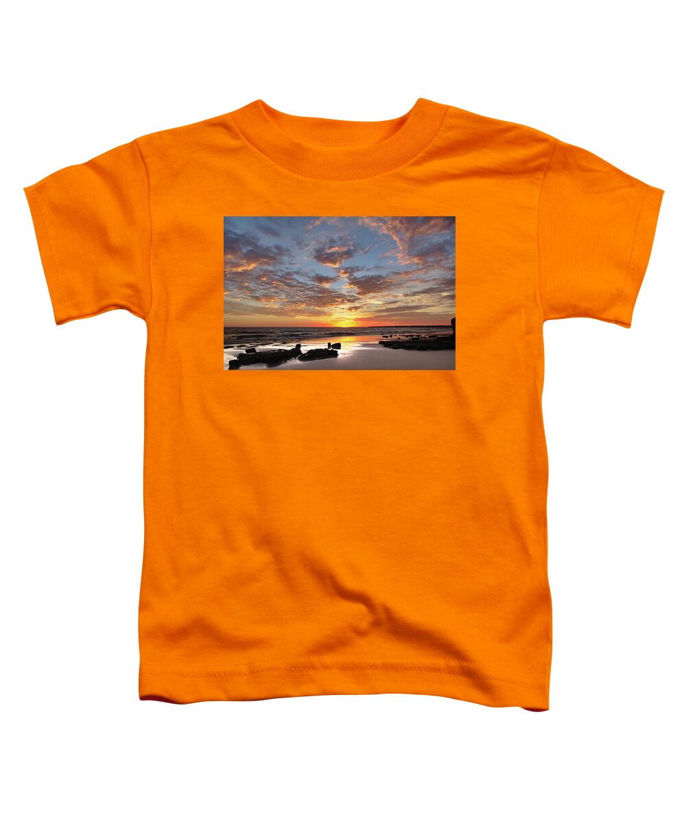 Algarve Beach Toddler T-Shirt featuring the photograph Gale Beach at Sunset in Albufeira by Angelo DeVal