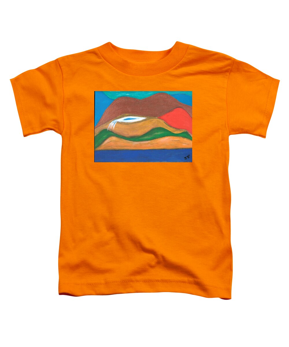 Genie Toddler T-Shirt featuring the painting Genie Land by Esoteric Gardens KN