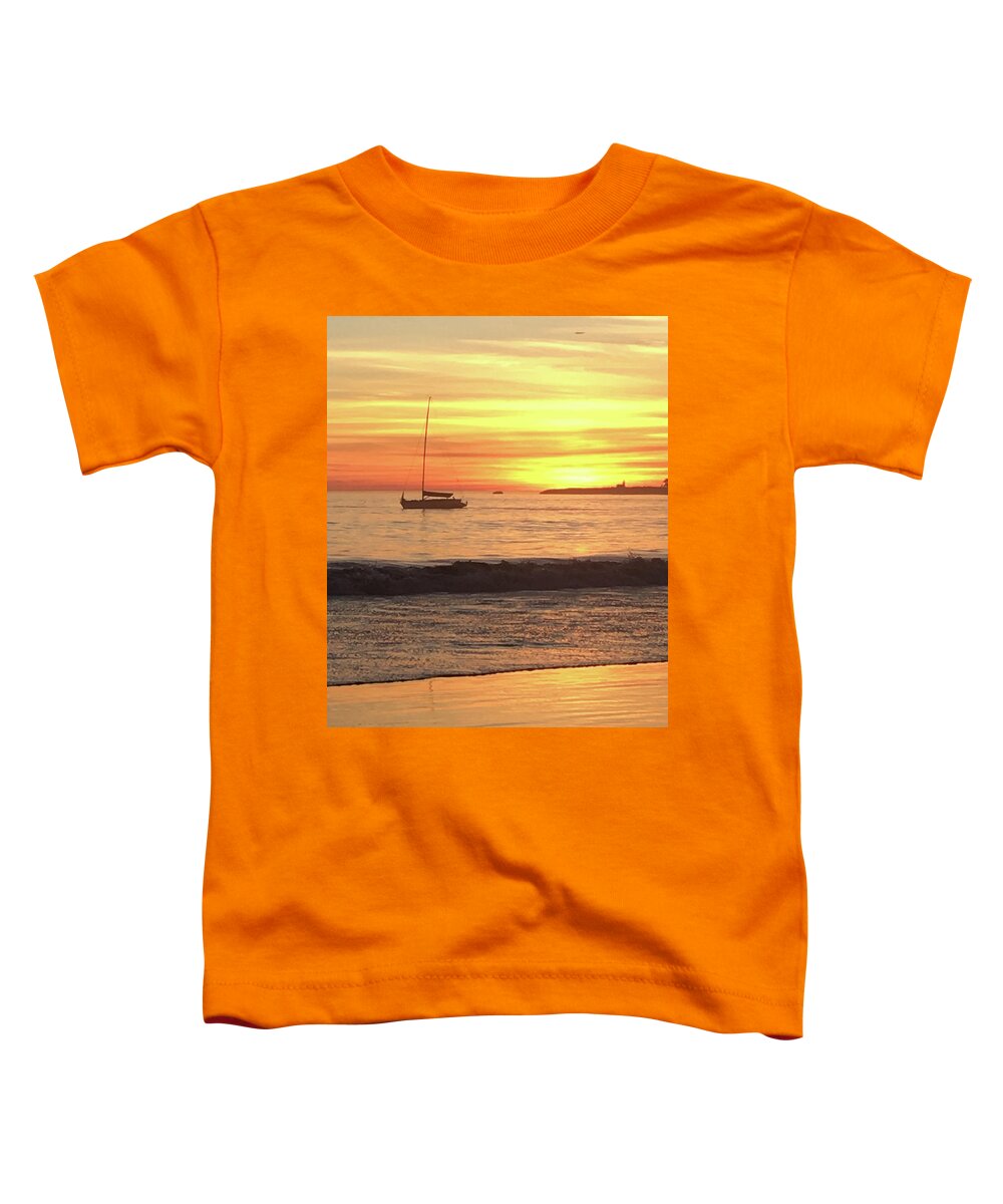 Jennifer Kane Webb Toddler T-Shirt featuring the photograph Glow For A Sail by Jennifer Kane Webb