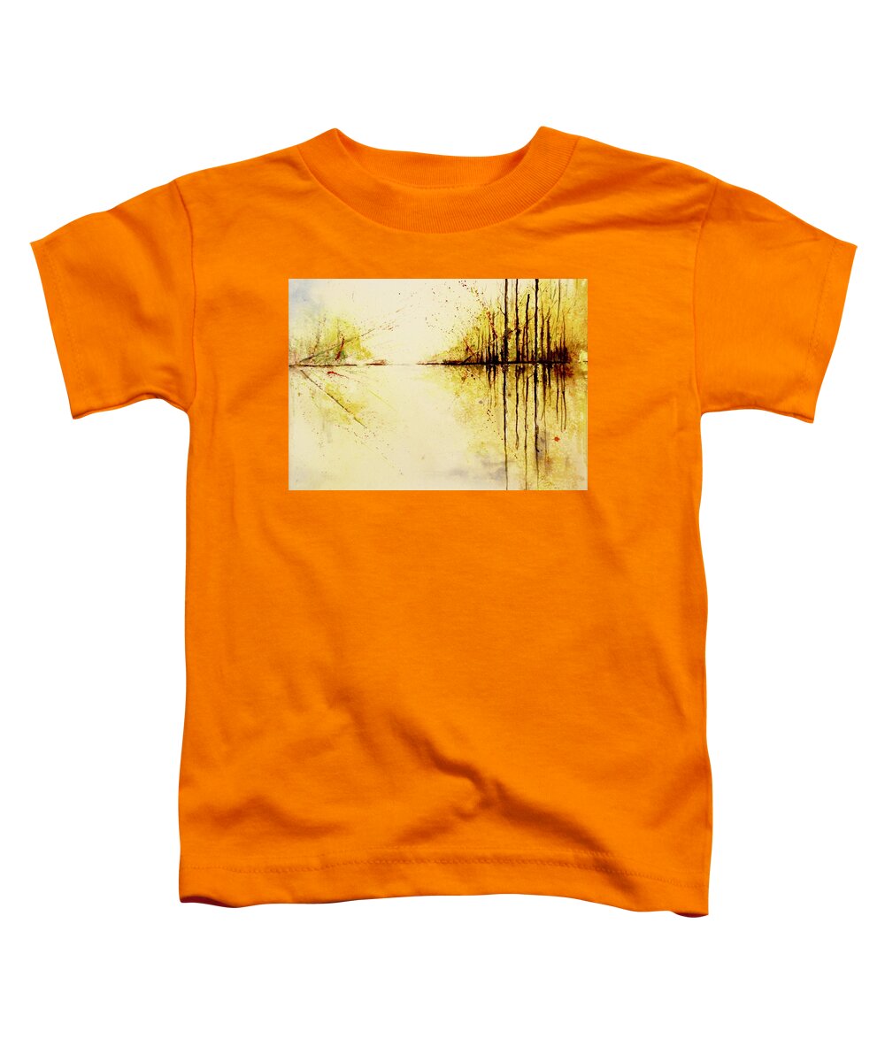 Impressionistic Toddler T-Shirt featuring the painting Golden Lagoon by John Glass