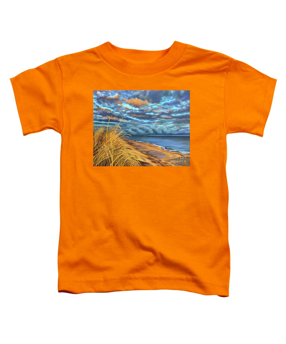 Original Painting Toddler T-Shirt featuring the painting Golden Light by Sherrell Rodgers