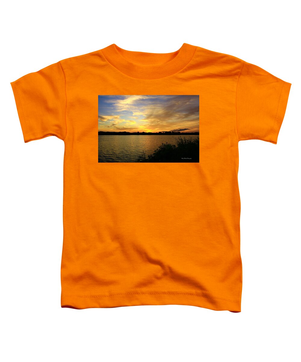 Sunset Toddler T-Shirt featuring the photograph Golden Sunset by Mary Walchuck