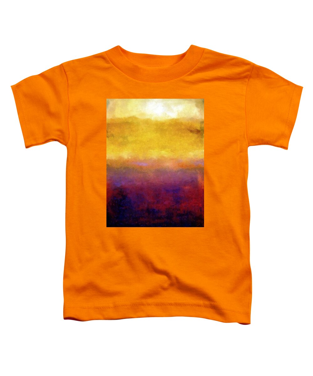 Abstract Toddler T-Shirt featuring the painting Golden Sunset by Michelle Calkins