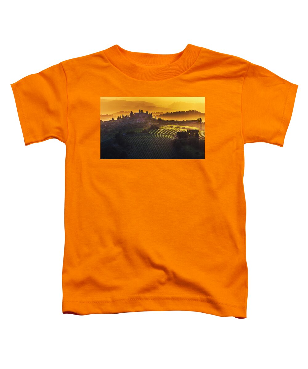 Italy Toddler T-Shirt featuring the photograph Golden Tuscany by Evgeni Dinev