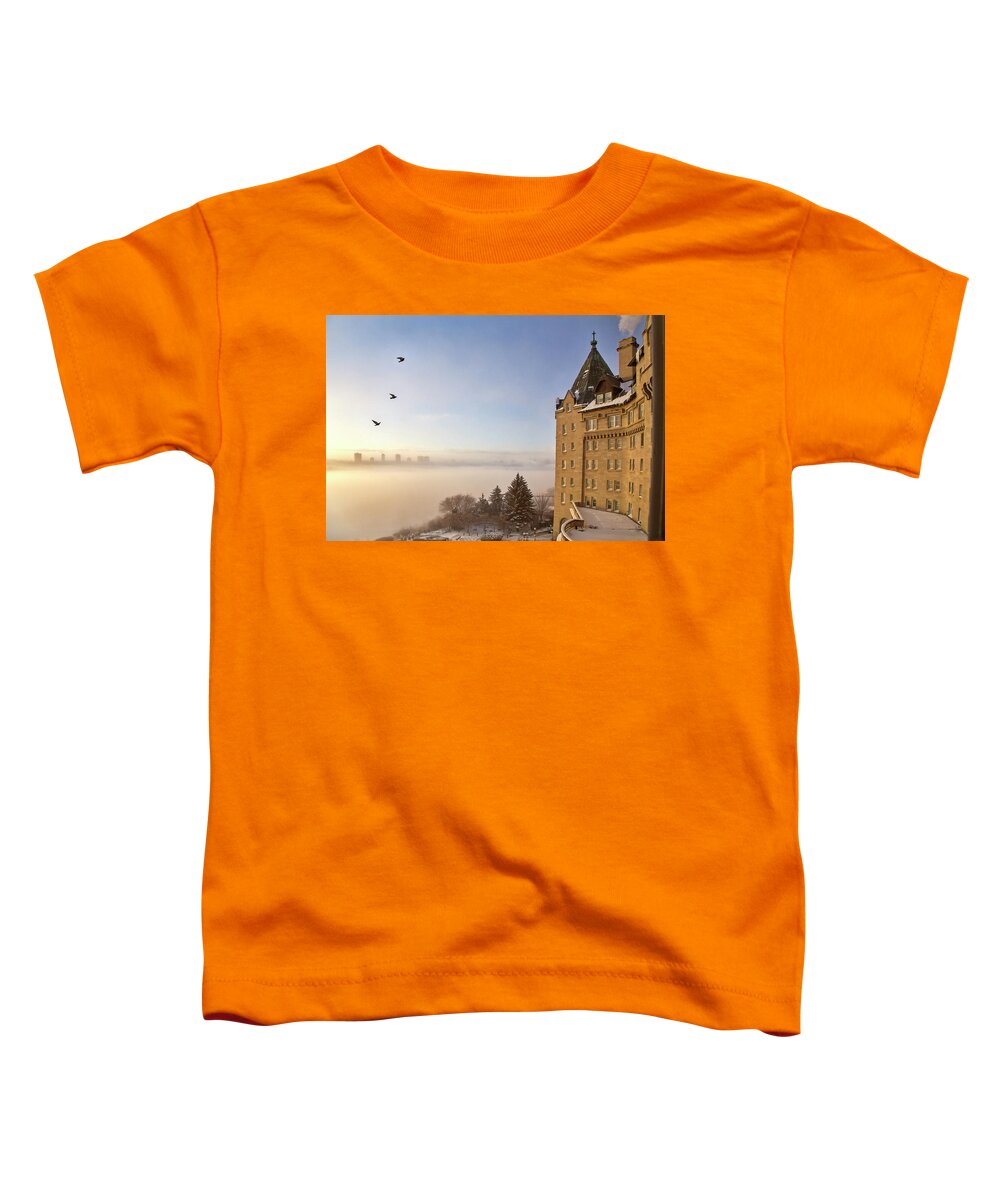 Edmonton Toddler T-Shirt featuring the photograph Hotel Macdonald Edmonton by Mark Duffy