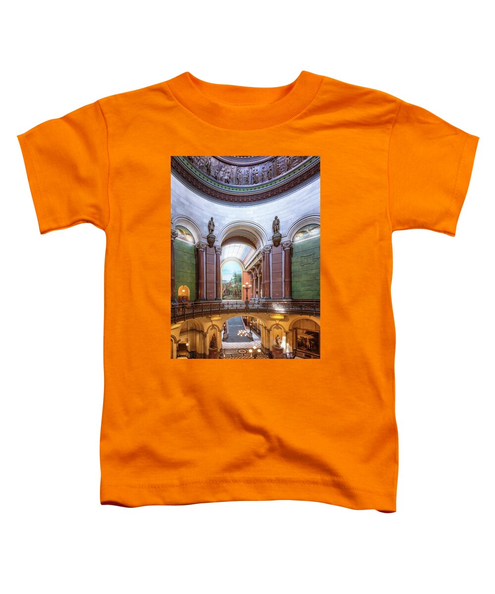 Illinois State Capitol Toddler T-Shirt featuring the photograph Illinois State Capitol - Rotunda by Susan Rissi Tregoning