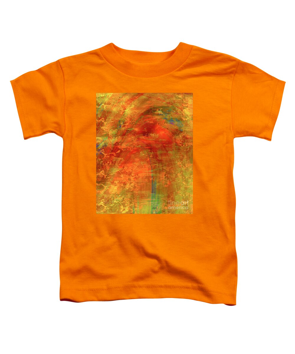A-fine-art Toddler T-Shirt featuring the mixed media In The Upper Room by Catalina Walker